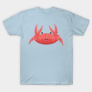 Cute red spotty crab cartoon illustration T-Shirt